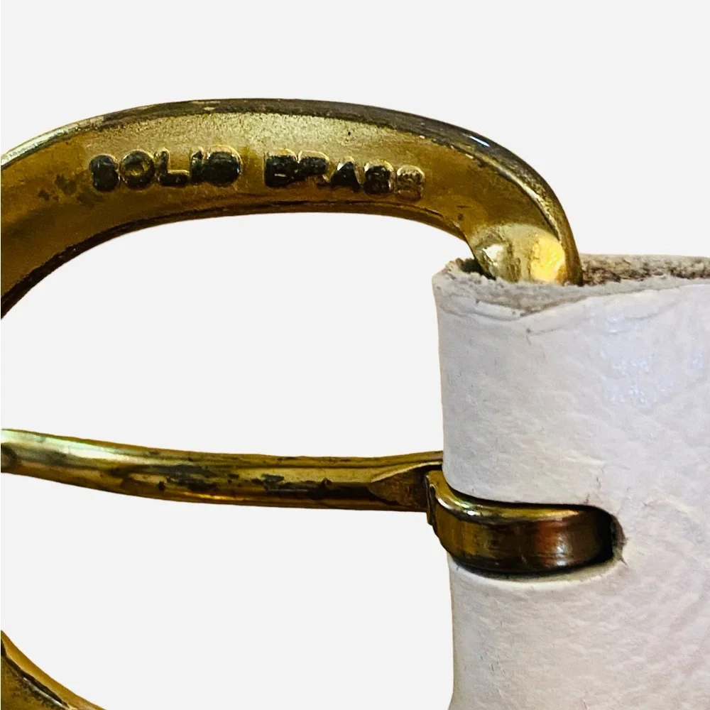 Preston Leather Products Women’s Croquet Themed Belt Size 39